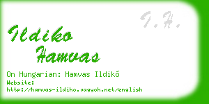 ildiko hamvas business card