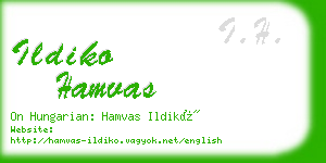 ildiko hamvas business card